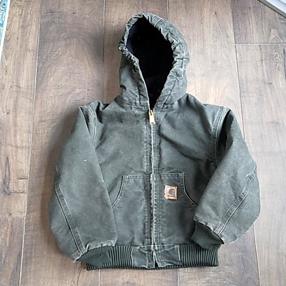 Carhartt Other - CARHARTT CANVAS KHAKKI DISTRESSED JACKET BOYS SP 6/7